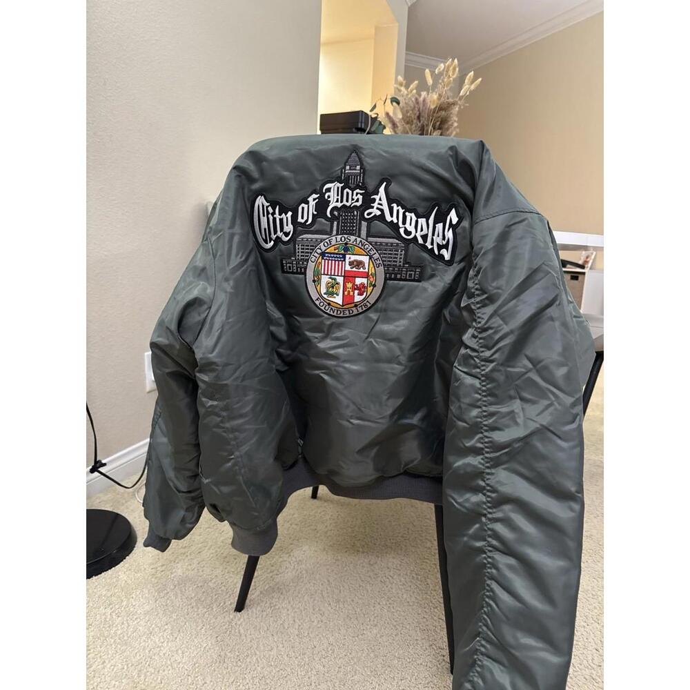 Rothco MA-1 Reversible Bomber Jacket + City of Los Angeles Hat Set XL